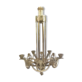 Lustre en bronze et laiton époque art déco