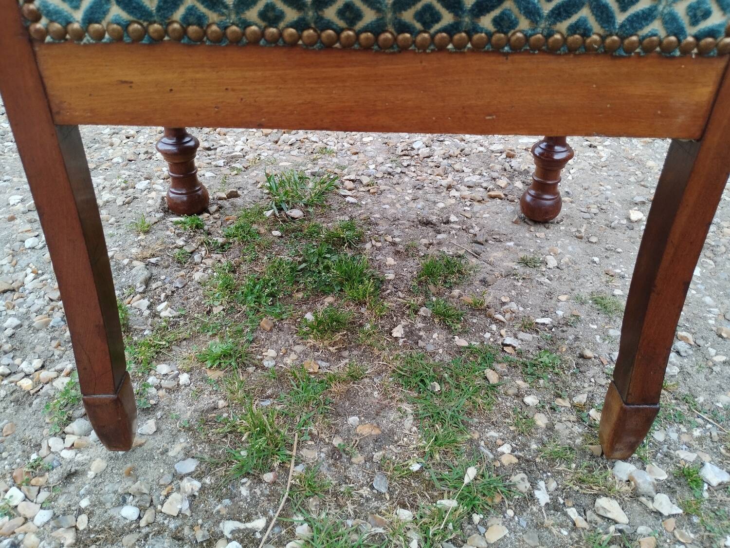 Pair of antique Louis XVI mahogany armchairs from the 19th century