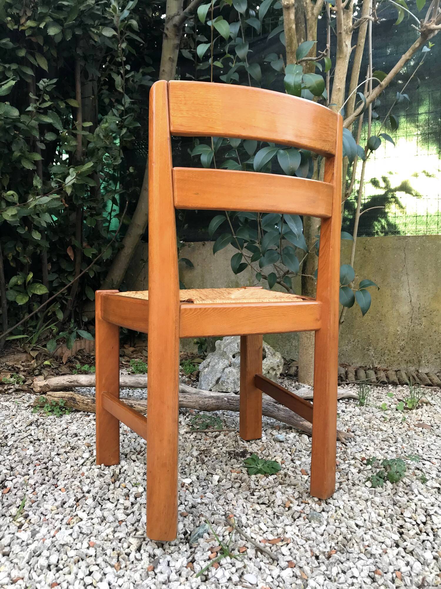 Chaises en orme vintage années 80