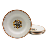 6 Deep Plates, Creil and Montereau – Carnation model.