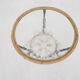 Rohe Noordwolde round glass and rattan side table, The Netherlands 1950's