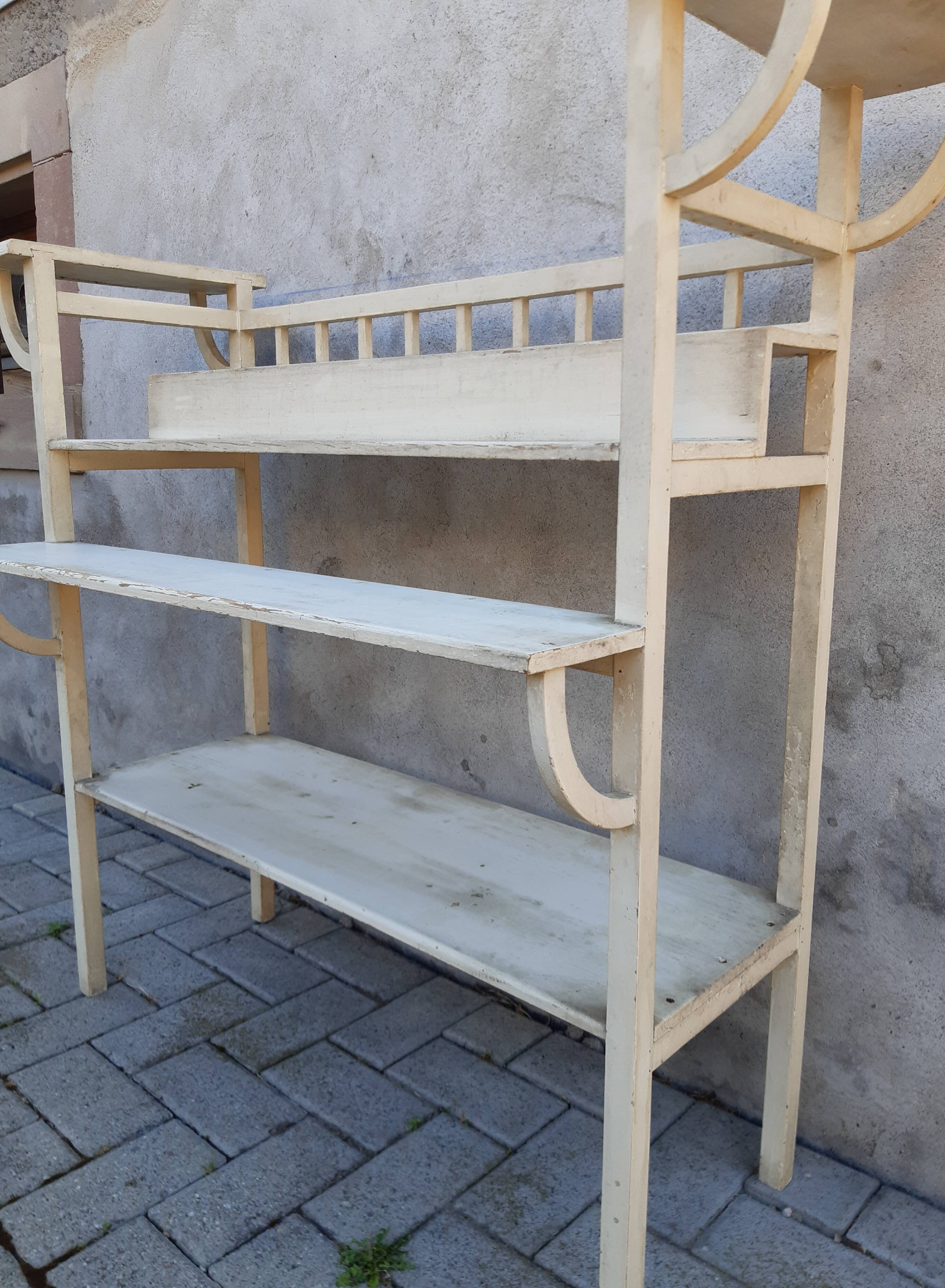 Porte plante art déco en bois