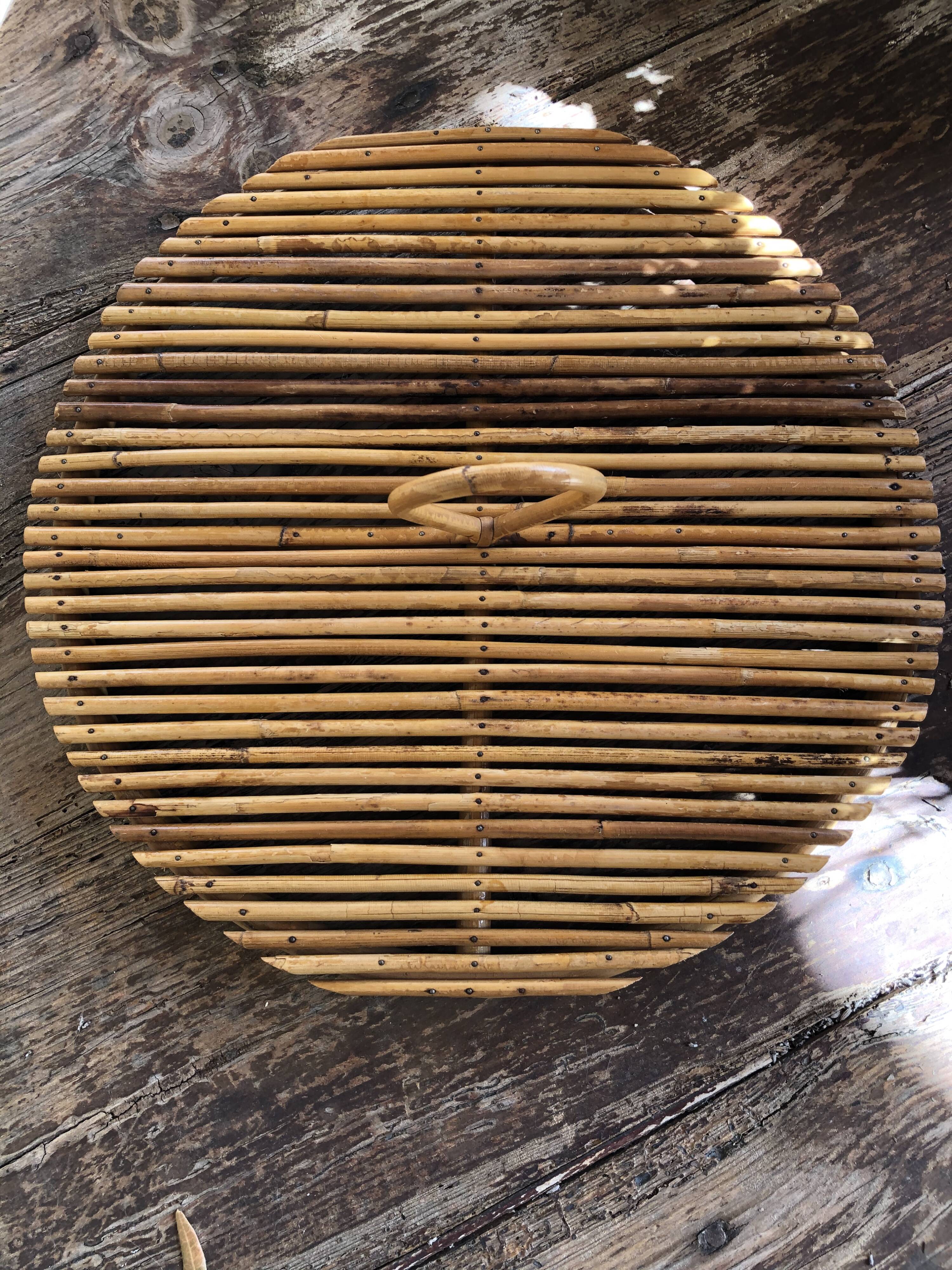 Rattan cheese platter