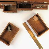 Small workshop furniture with drawers style watchmaker's or apothecary's layette, restyled indus