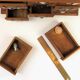 Small workshop furniture with drawers style watchmaker's or apothecary's layette, restyled indus
