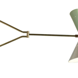 Articulable italian wall lamp sage green & white