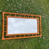 Vintage bamboo mirror 1970