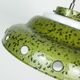 Mid century pendant light enamel metal white glass 1960s