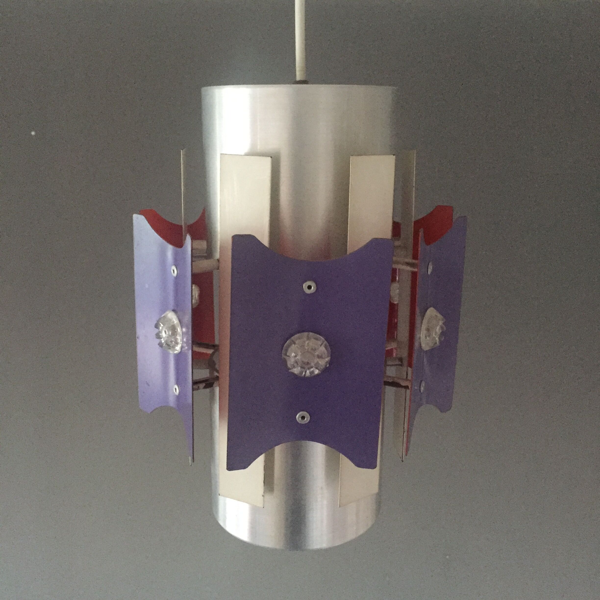 Vintage Lakro Anvia metal industrial design lamp 1960s