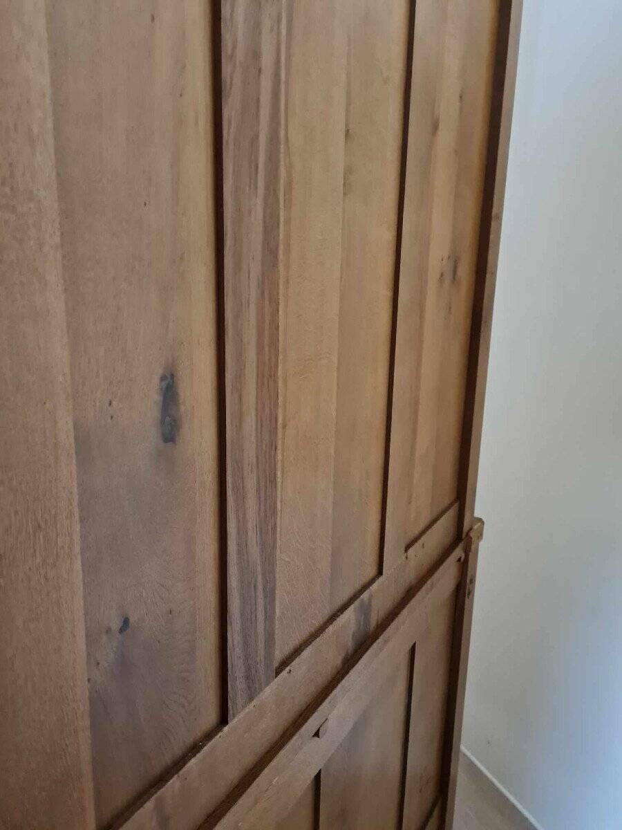 Vintage Rustic Bookcase In Solid Wood 20th Century