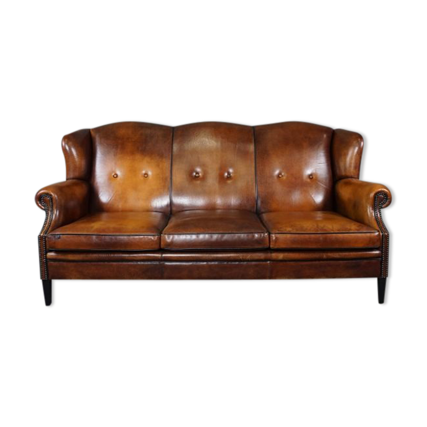 Comfortable 3-seater sheepskin sofa