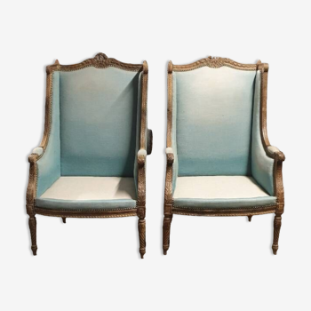 2 Fauteuils bergeres  Louis XVI