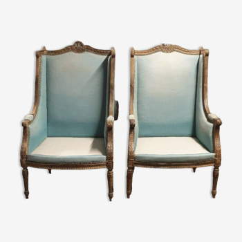 2 Louis XVI shepherdess armchairs