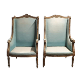 2 Louis XVI shepherdess armchairs
