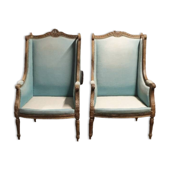 2 Louis XVI shepherdess armchairs