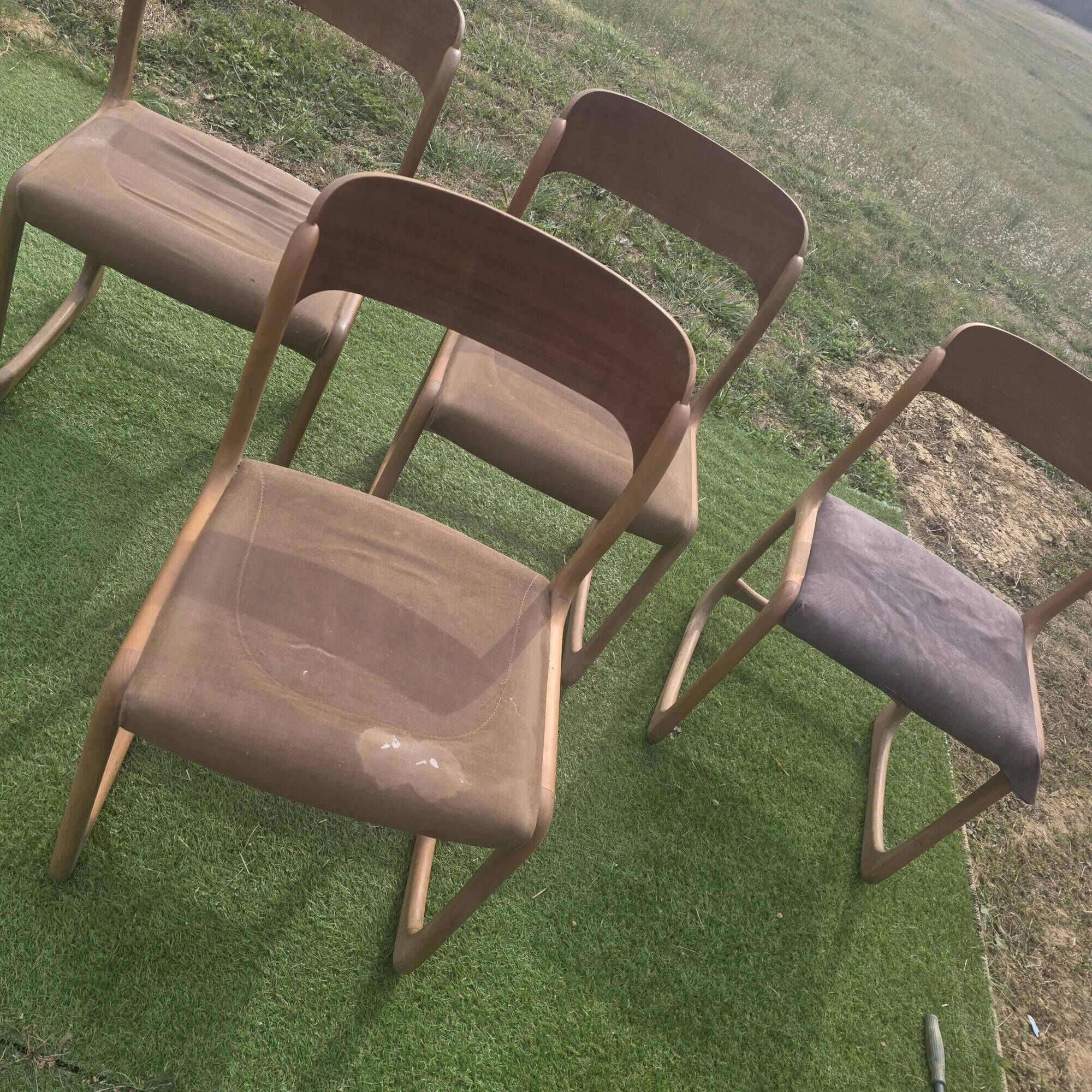 4 chaises Baumann modèle Traîneau