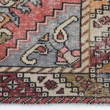 3x9 Rug For Hallway Antique Red Vintage Runner Rug, 102x261Cm SK 3931
