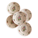 5 assiettes à cake "Réverbère fin" KG Lunéville