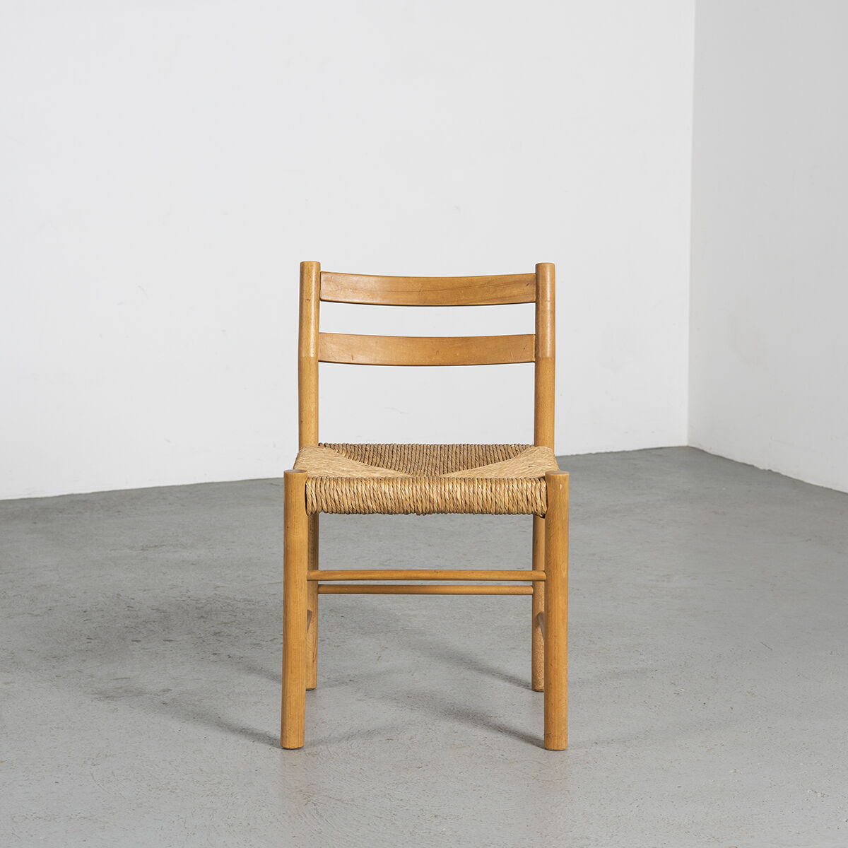 Solid beech chairs and rope