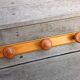 Three-headed wooden patere / vintage 60s-70s