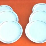Suite of 6 cheese plates / dessert porcelain décor symphony