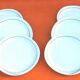 Suite of 6 cheese plates / dessert porcelain décor symphony