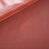 Vintage Osaka loveseat in oxblood leather by Natuzzi Italy