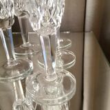 Suite of 5 crystal champagne flutes