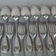 12 spoons & 11 forks Cailar Bayard (Christofle) silver-plated metal D178