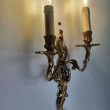 Paire d'appliques murales bougeoirs grandes anciennes