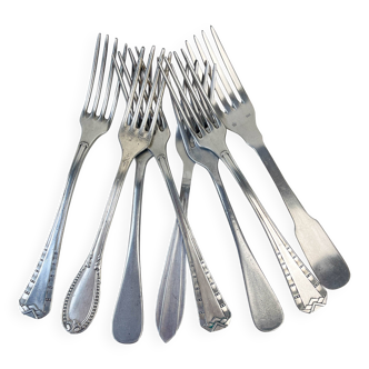 Set of 8 Vintage Mismatched Forks