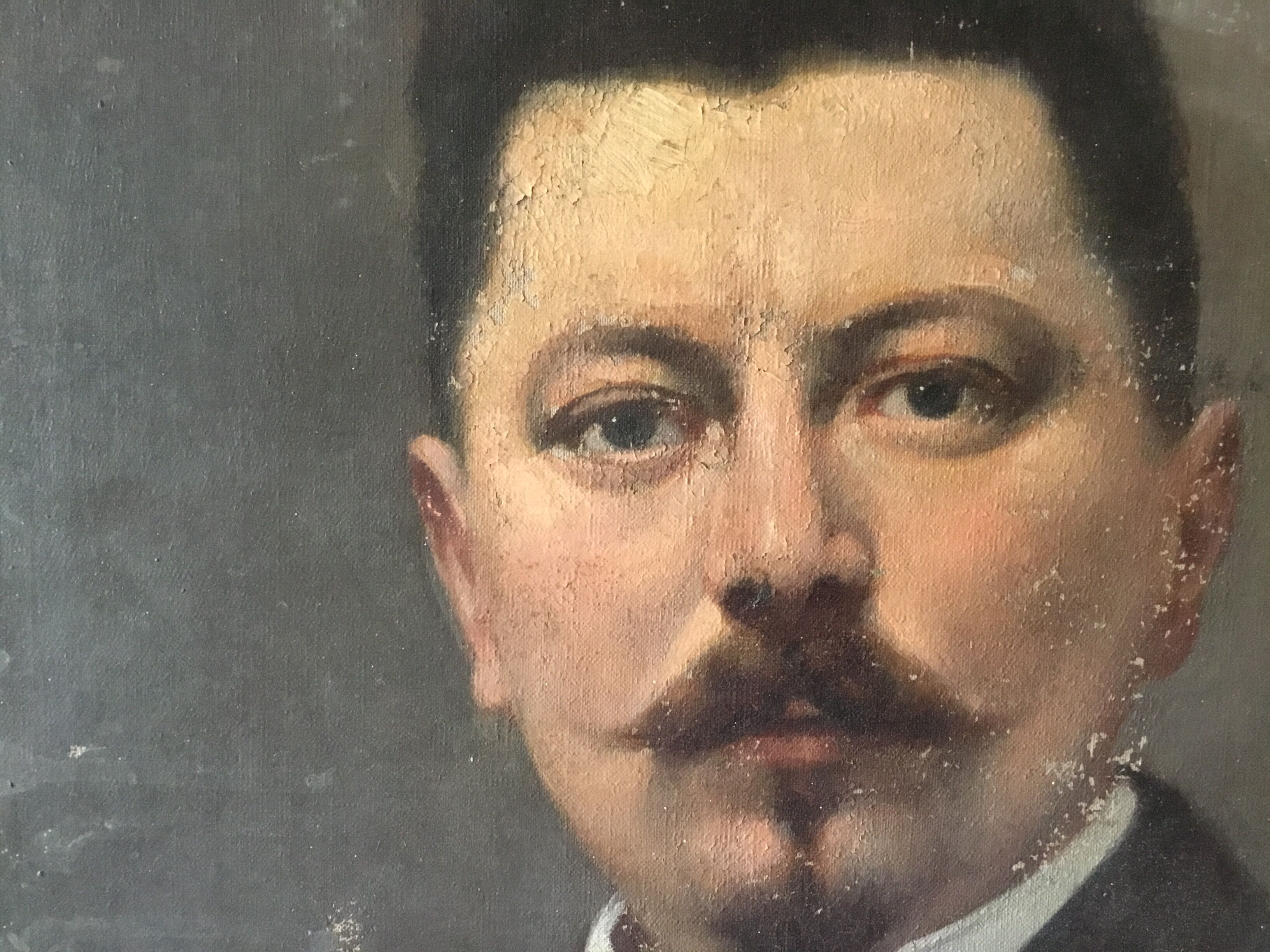 Portrait man with the mustache XIX