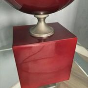 Lamp by Philippe Barbier Vintage 1970s France Burgundy Color