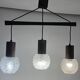 Lustre suspension teck 3 globes minimaliste 60/70