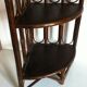 Vintage corner shelf in rattan