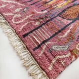 Moroccan Berber carpet Beni Ouarain with colorful patterns, 2,8x2m