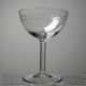 4 large engraved champagne glasses, Art Deco style from 1925-1940.