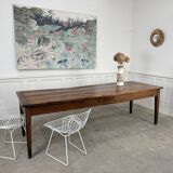 19th-century solid oak dining table