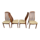 set of 4 Teak Kai Kristiansen chairs  for  Schou Andersen 1960s Denmark
