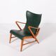 Architectural Swedish Mid-Century Modern armchairs by Axel Larsson, 1950’s