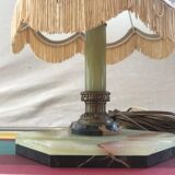 Ancient marble and alabaster column lamp
