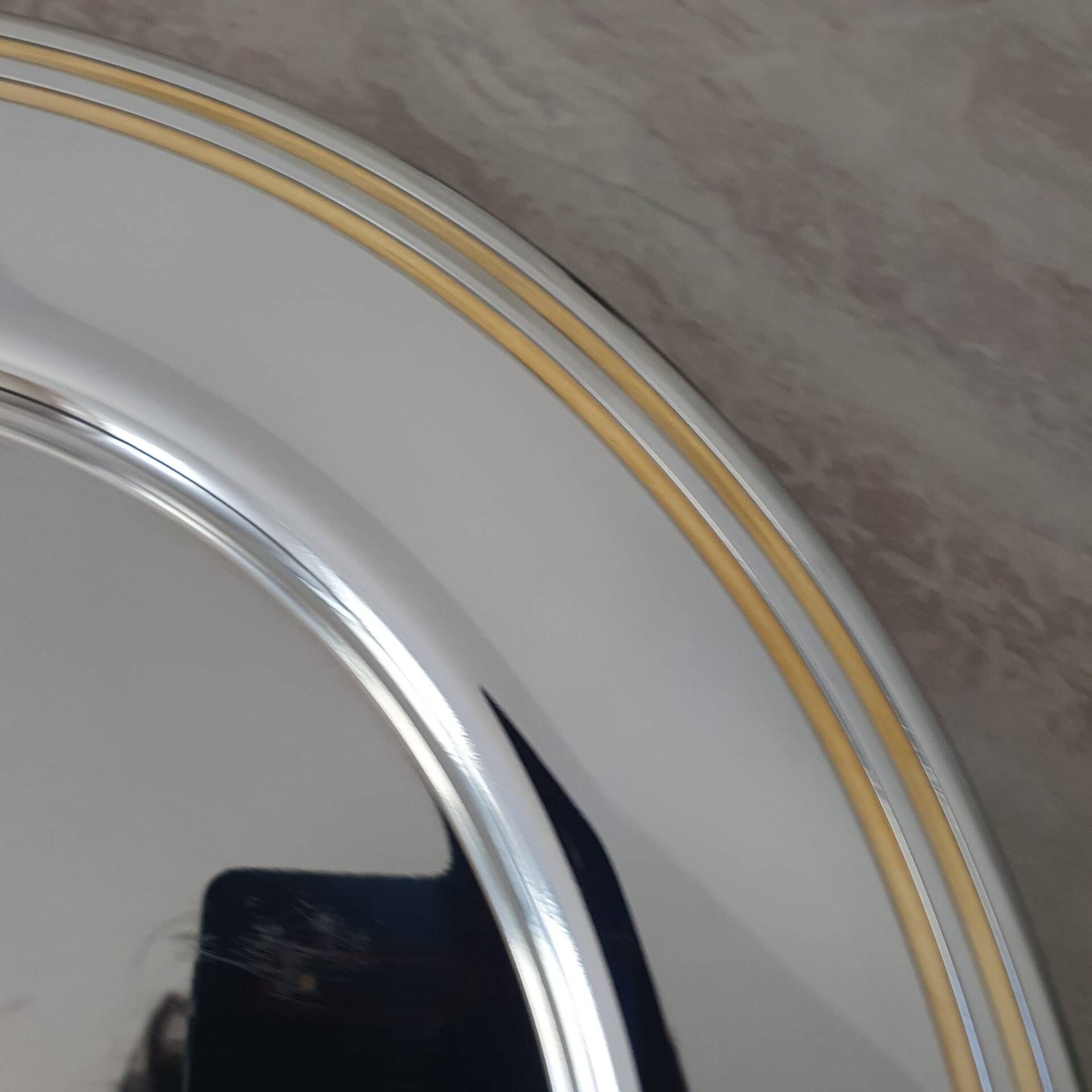 Alessi Ettore Sottsass / Serving plate stainless steel 18/10 and gold NG5100