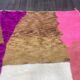 Tapis en laine pure naturelle à motifs colorés taille 150 x 250 cm