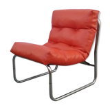 Orange pixi model armchair designed for Ikea by designer Gillis Lundgren 1970