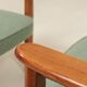 Vintage pair armchair mint green upholstery fully refurbished