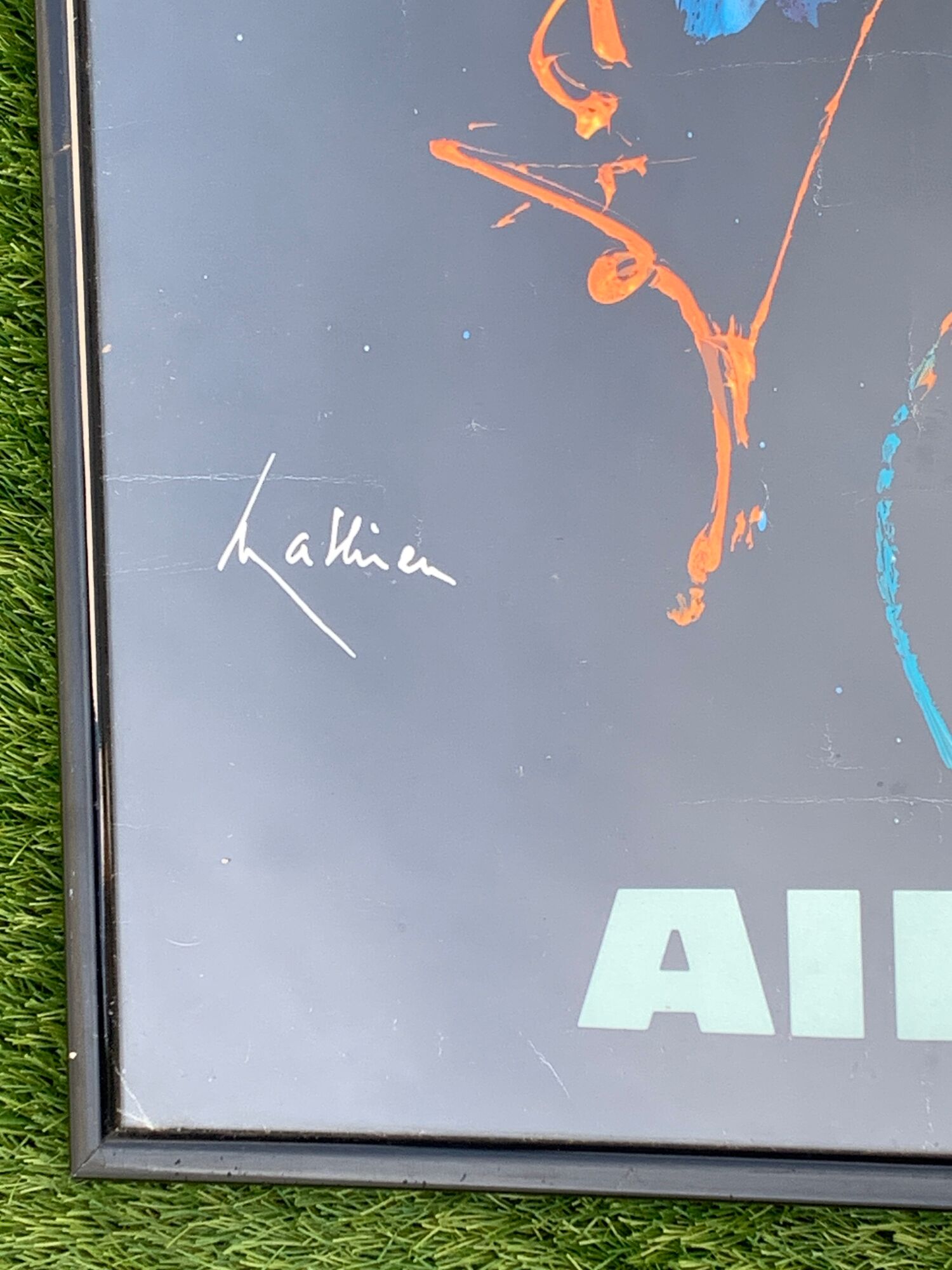 Framed advertising poster Air France by Georges Mathieu, South America, 1967
