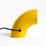 Very rare original Space Age 60s yellow table lamp made of iron by Temde