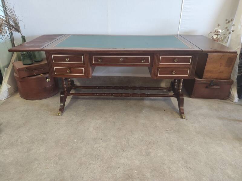 Double-sided mahogany empire desk
