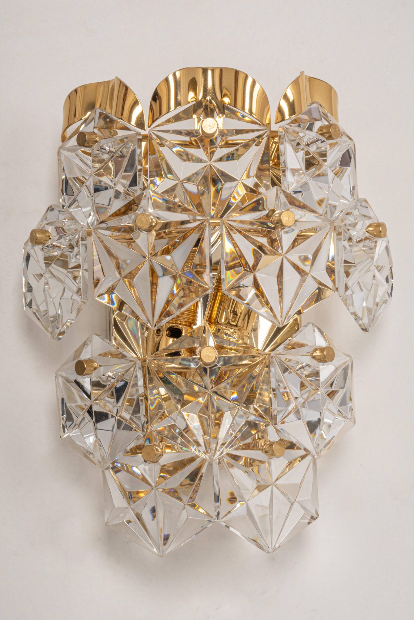 Pairs of Crystal Wall Lights by Kinkeldey, Germany, 1970s