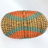 Rattan blade basket, circa 50-70